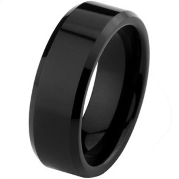 Black Stainless Steel Ring - Picture 1 of 5